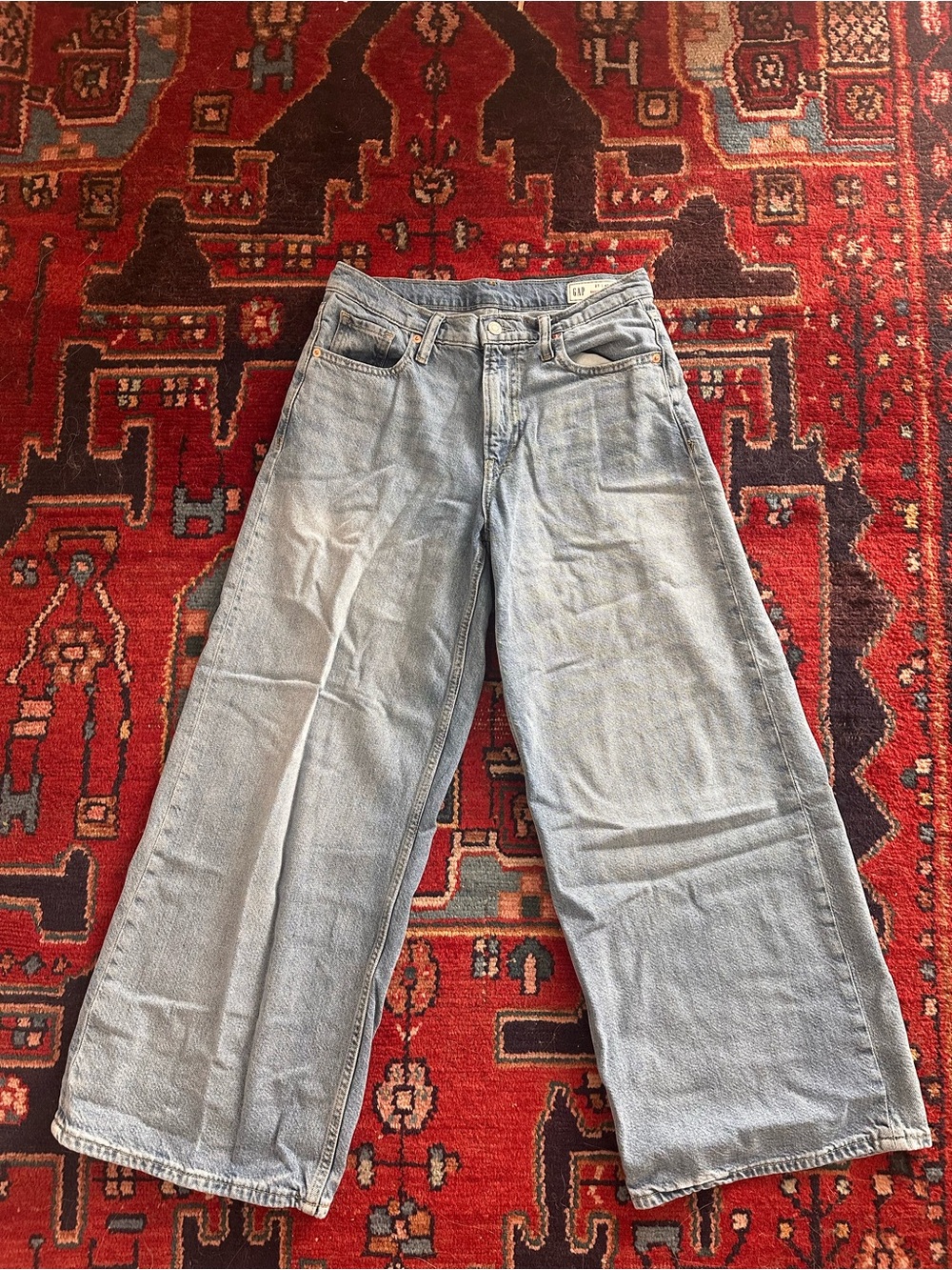 GAP Wide Leg Baggy Mid Rise jeans
